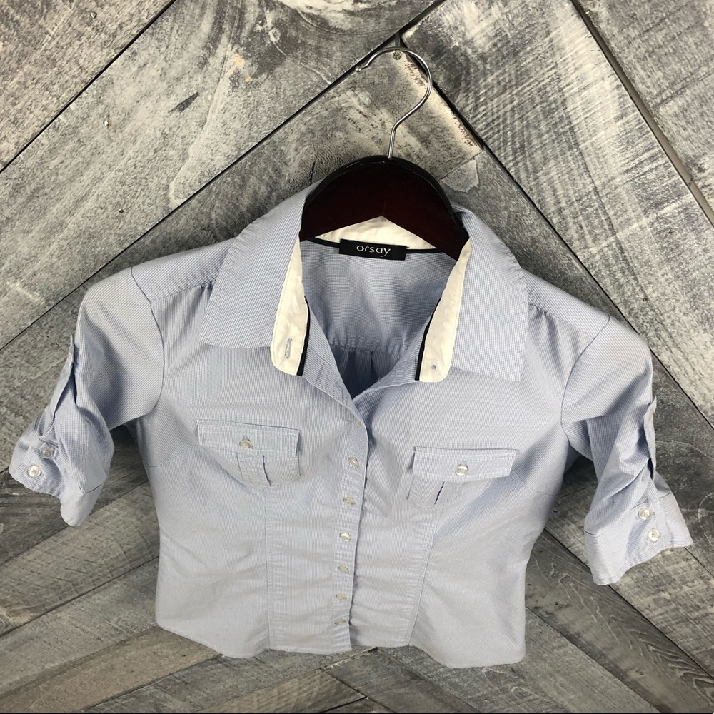 Orsay - Blue and White Delicate Checker